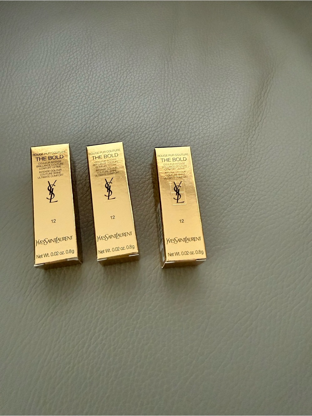 NEW Mini Yves Saint Laurent The Bold Lipstick Shade 12 - Gold Packaging